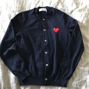 Comme Des Garçons Play buttoned down wool sweater